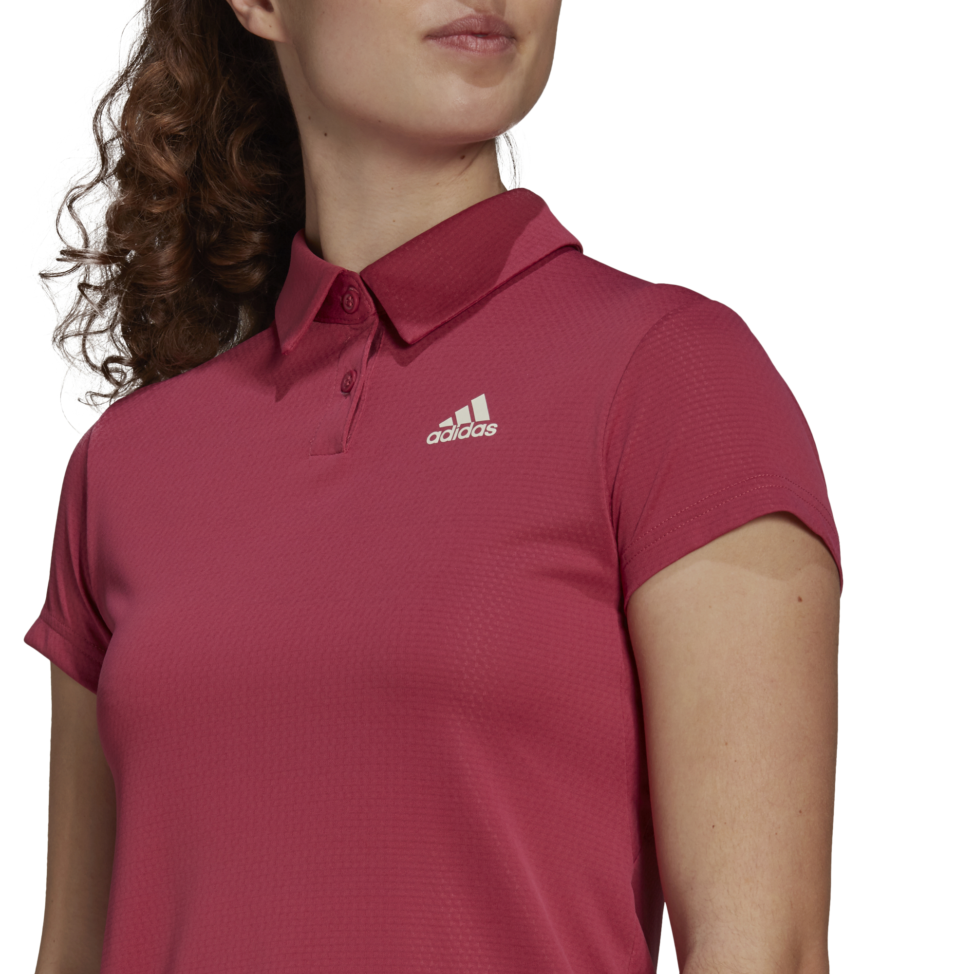 Adidas Heat Ready Polo W - wild pink/cream white