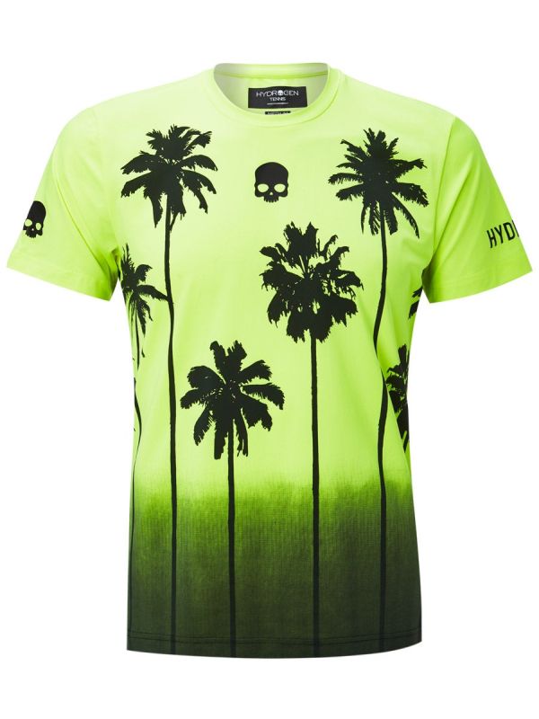Hydrogen Palms Tech Tee Kids - fluo yellow