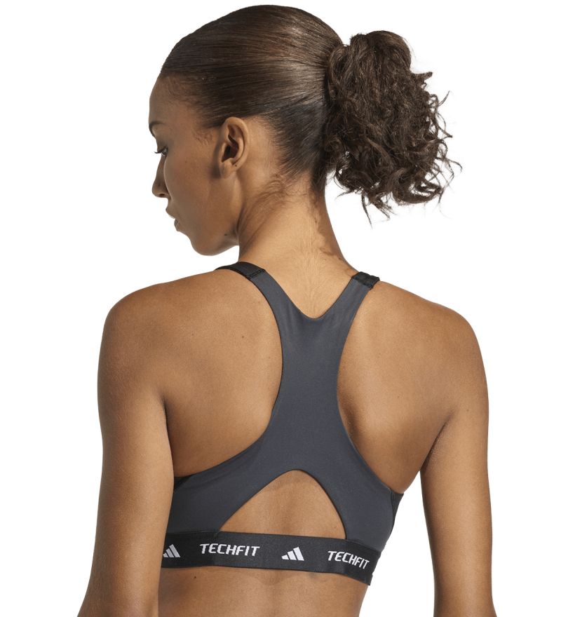 Adidas Techfit Workout Color Block Medium Support - black/carbon