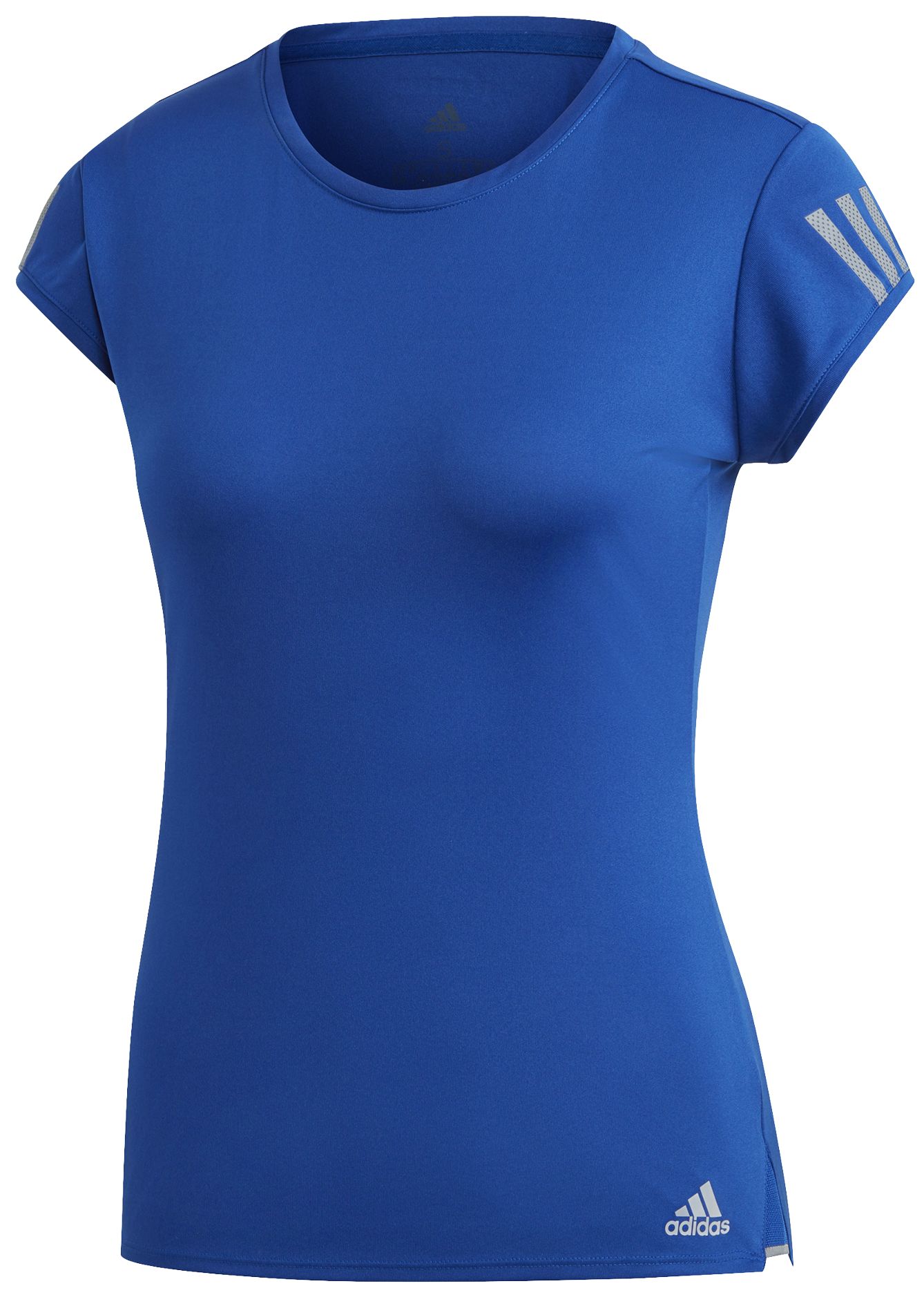 Adidas W Club 3 Stripes Tee - royal blue