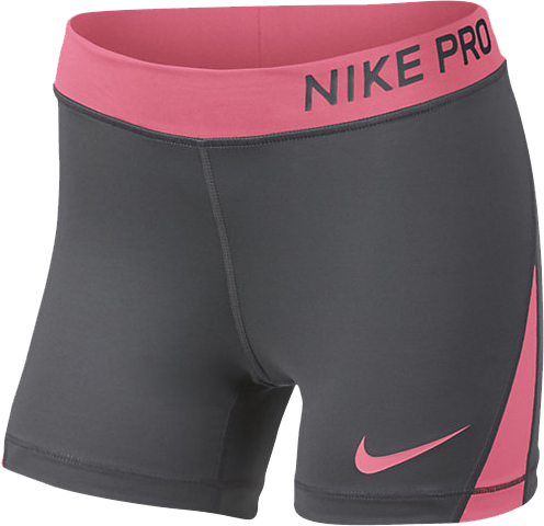 grey and pink nike pro shorts