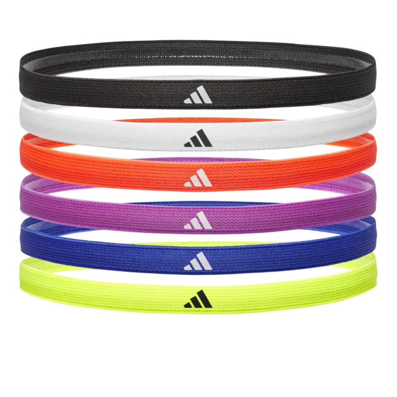 Adidas Hairband 6P - black/white/red/purple/blue/yellow Adidas Hairband 6P - black/white/red/purple/blue/yellow