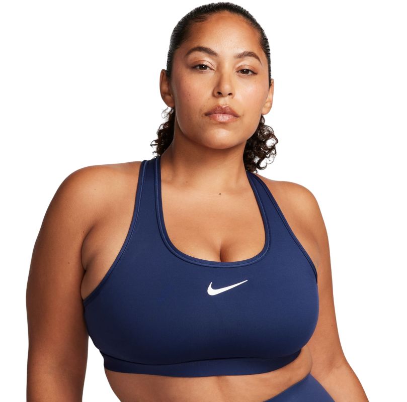 Nike Swoosh Medium Support Non-Padded Sports - midnight navy/white Nike Swoosh Medium Support Non-Padded Sports - midnight navy/white