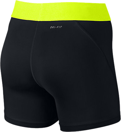 Nike Pro Womens 5" Training Shorts - black/volt/white