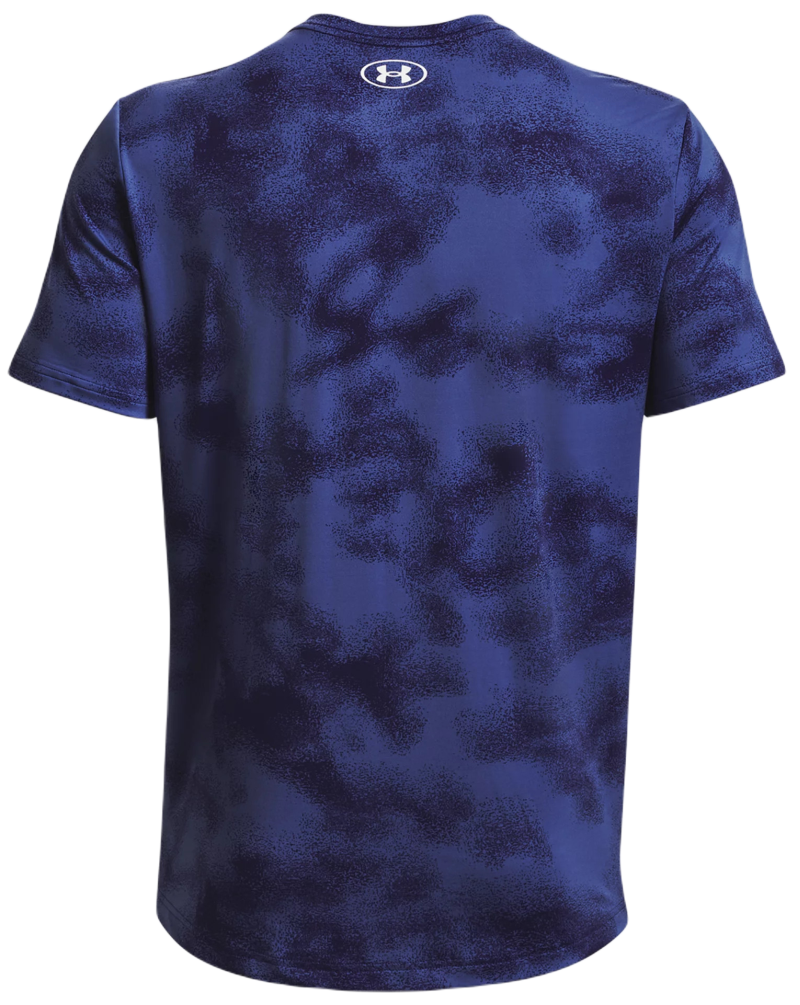 Under Armour Men's UA RUSH Energy Print Short Sleeve - sonar blue/white