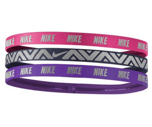 Nike Metallic Hairbands 3 pack - lt fusion red/binary blue/bold berry