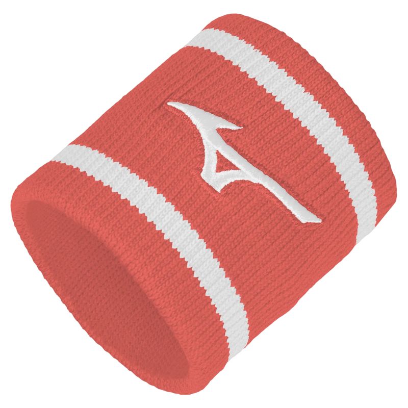 Frotka tenisowa Mizuno Short Wristband With Line 2P - lava orange