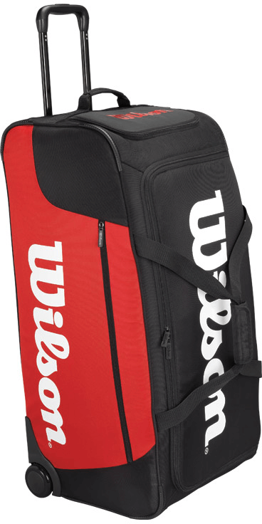 Wilson Wheeled Travel Duffel - black/red