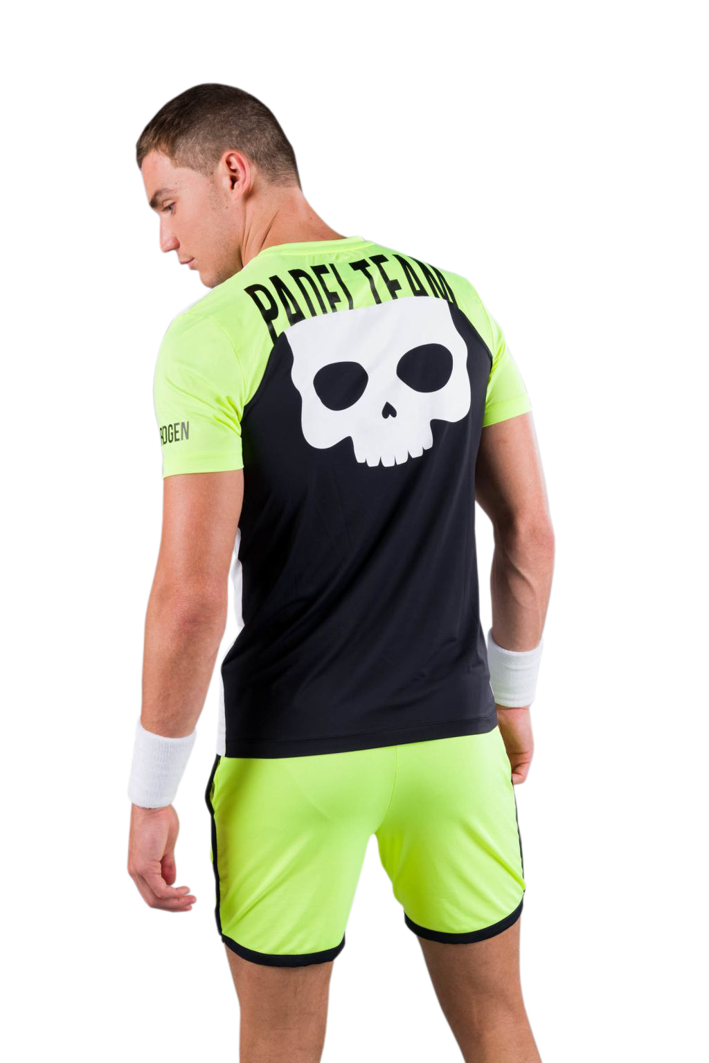 Hydrogen Padel Team Tech Tee Man - white/yellow fluo