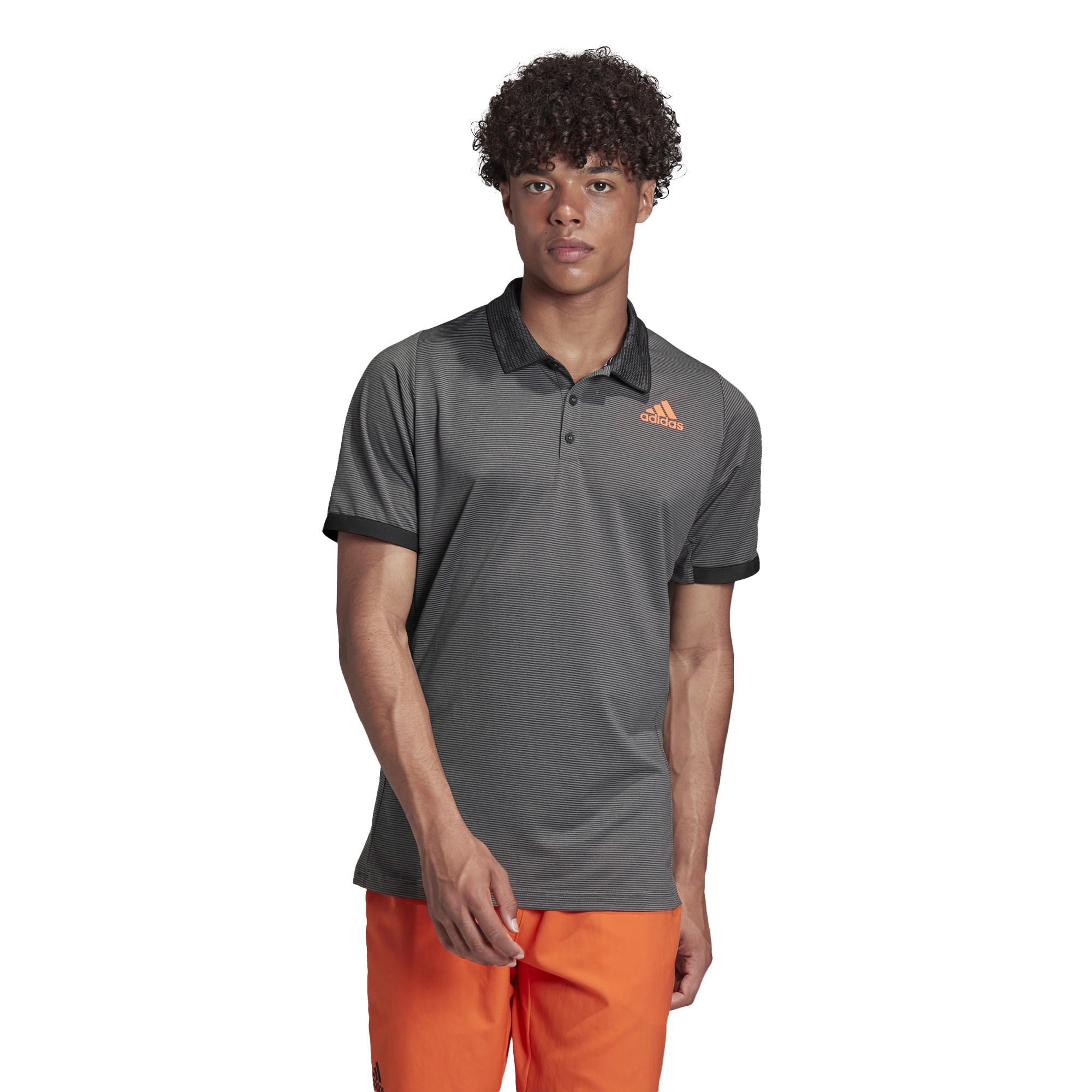 Adidas M Freelift Polo Primeblue - grey six/true orange