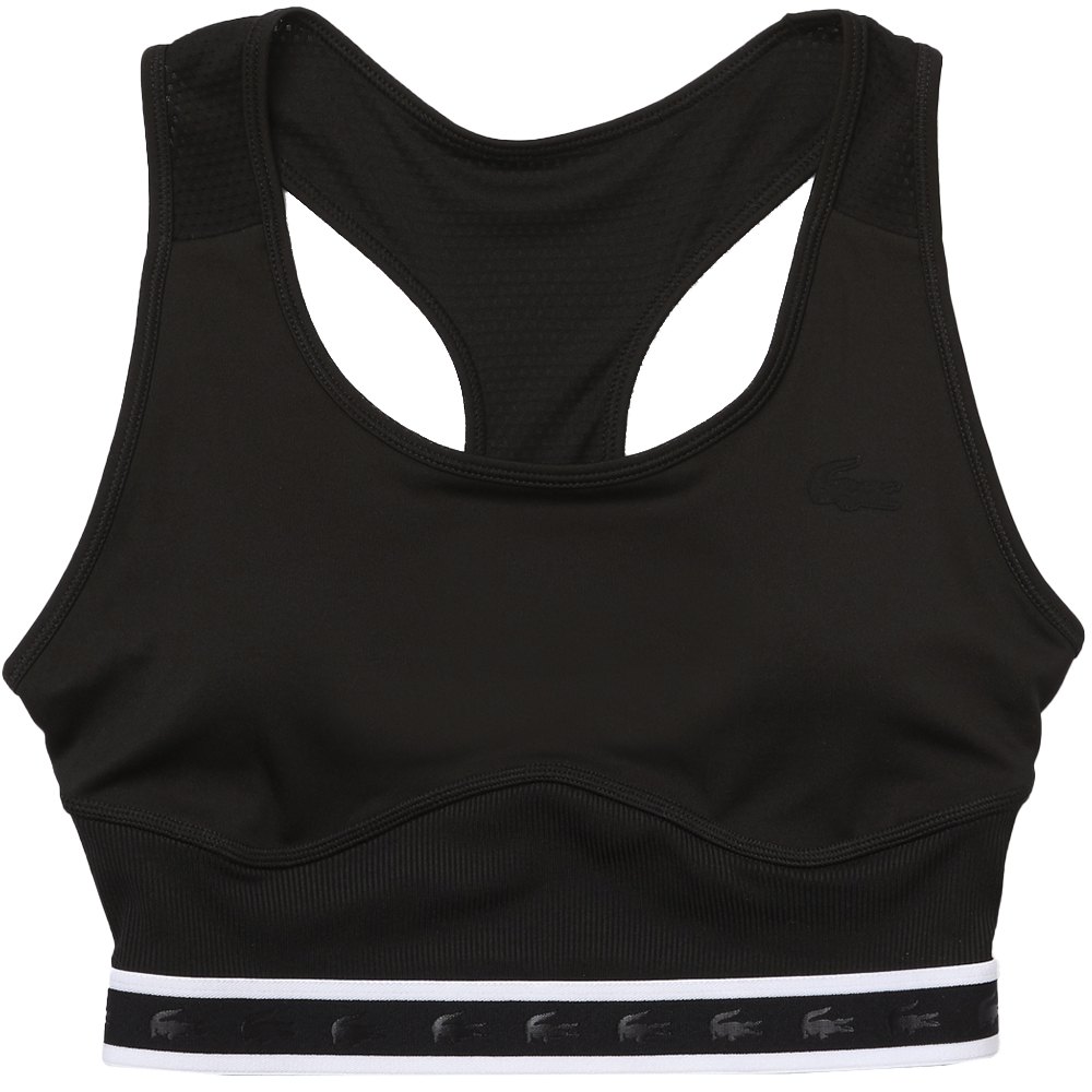 Lacoste SPORT Women's Racer Back Sports Bra - black