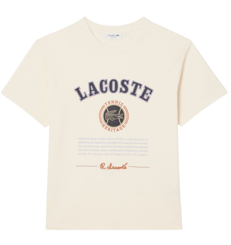 Lacoste Slim Fit Interlock Print - ecru white Lacoste Slim Fit Interlock Print - ecru white