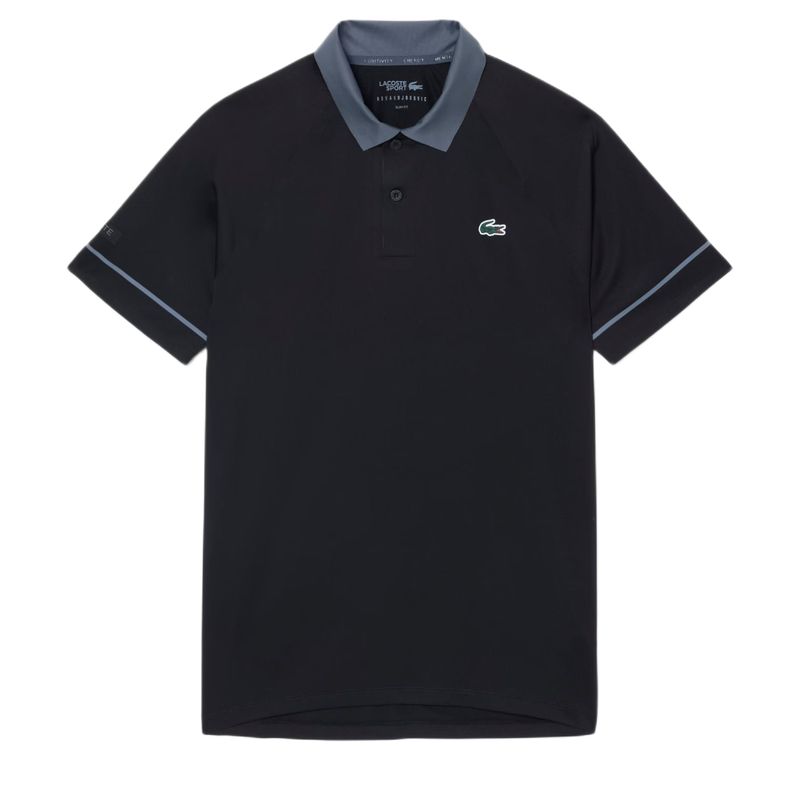 Męskie polo Lacoste Tennis x Novak Djokovic On Court - black/grey