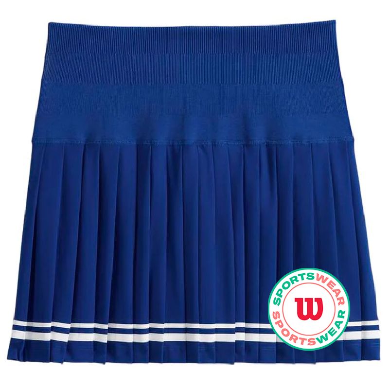 WW00160411_logo Wilson Midtown Tennis Skirt - royal blue
