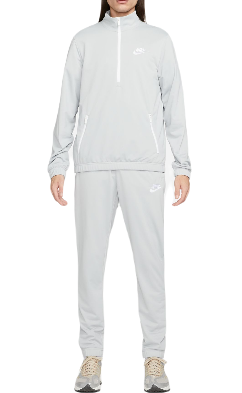 Nike Sportswear Sport Essentials Track Suit - light smoke grey/white Nike Sportswear Sport Essentials Track Suit - light smoke grey/white