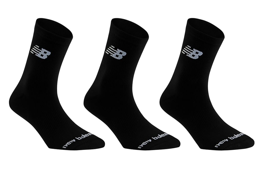 New Balance Youth Daily Essentials Cushion Crew 3P - black New Balance Youth Daily Essentials Cushion Crew 3P - black