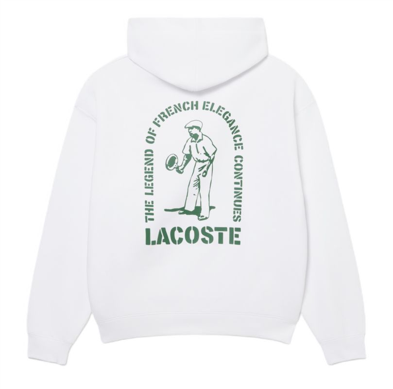 Lacoste Loose Fit Printed - white