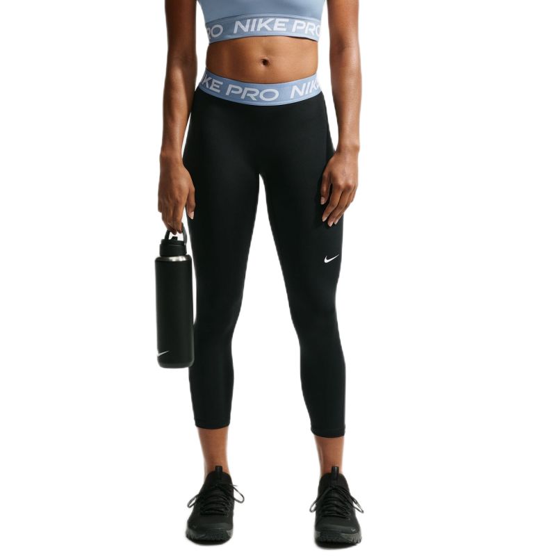 Nike Pro Mid-Rise Crop - black/work blue/white