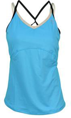 K-Swiss Twisted Strap Tank - aquarus