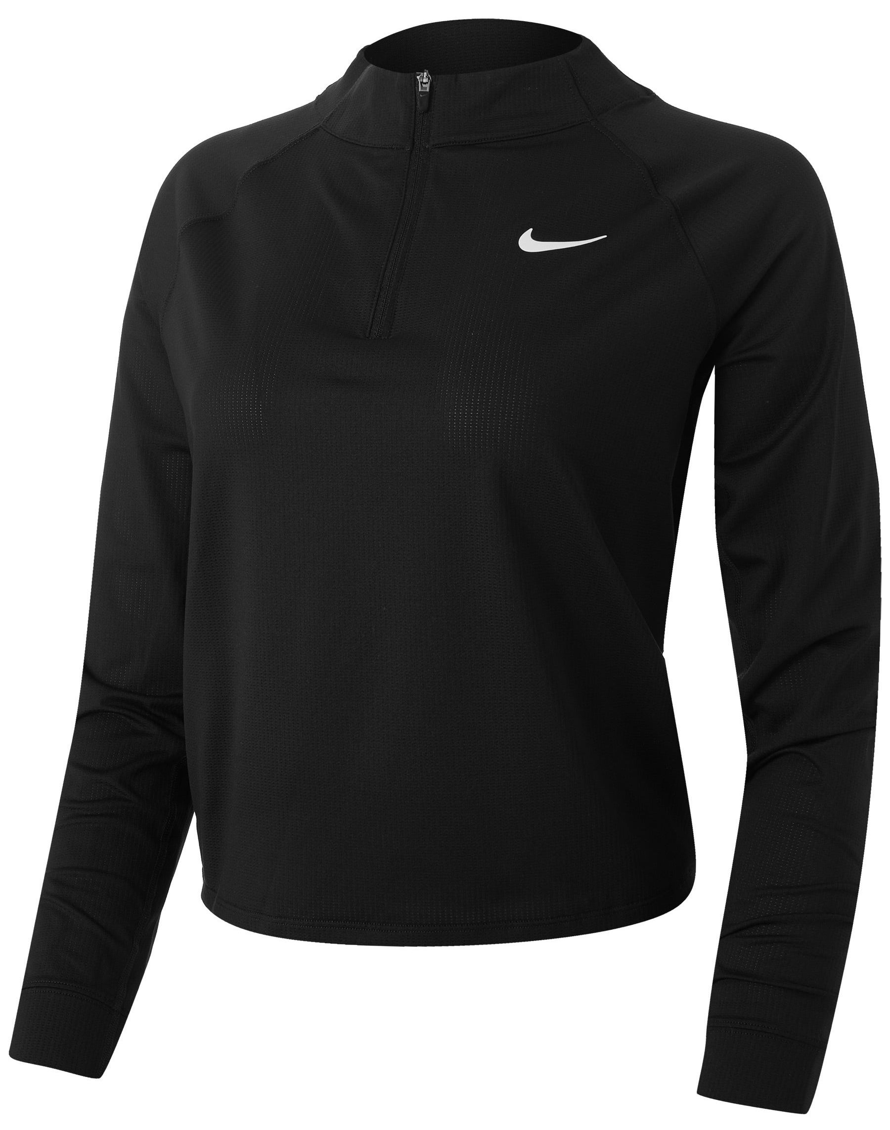 Nike Court Dri-Fit Victory Top LS W - black/white