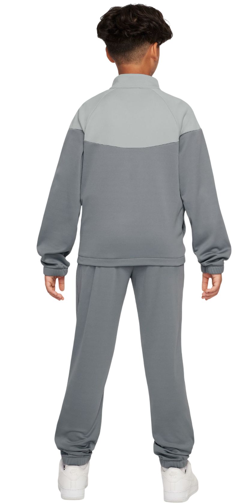 Nike Kids Dri-Fit Poly Knit Full Zip - smoke grey/light smoke grey/white 