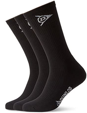Dunlop Mens Crew Sock 3P - black