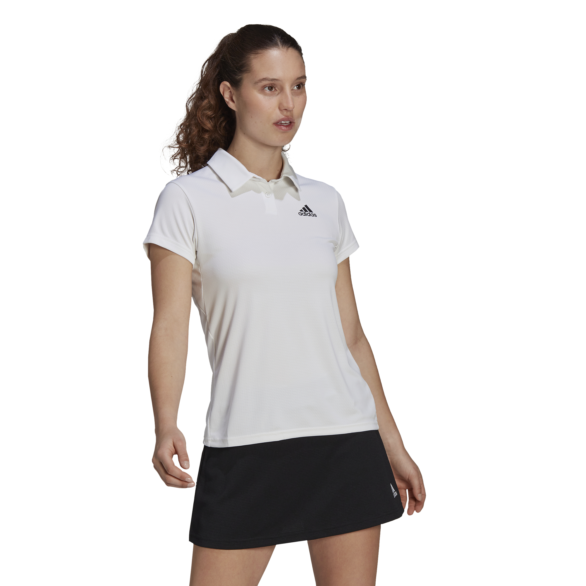 Adidas Heat Ready Polo W - white/black
