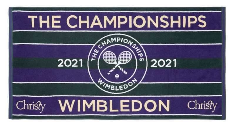 43008135572_0349 Wimbledon Championship Towel with Hygro Technology - green/purple