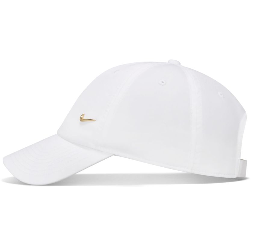 Nike Dri-Fit Club Unstructured Metal Swoosh - white/metallic gold