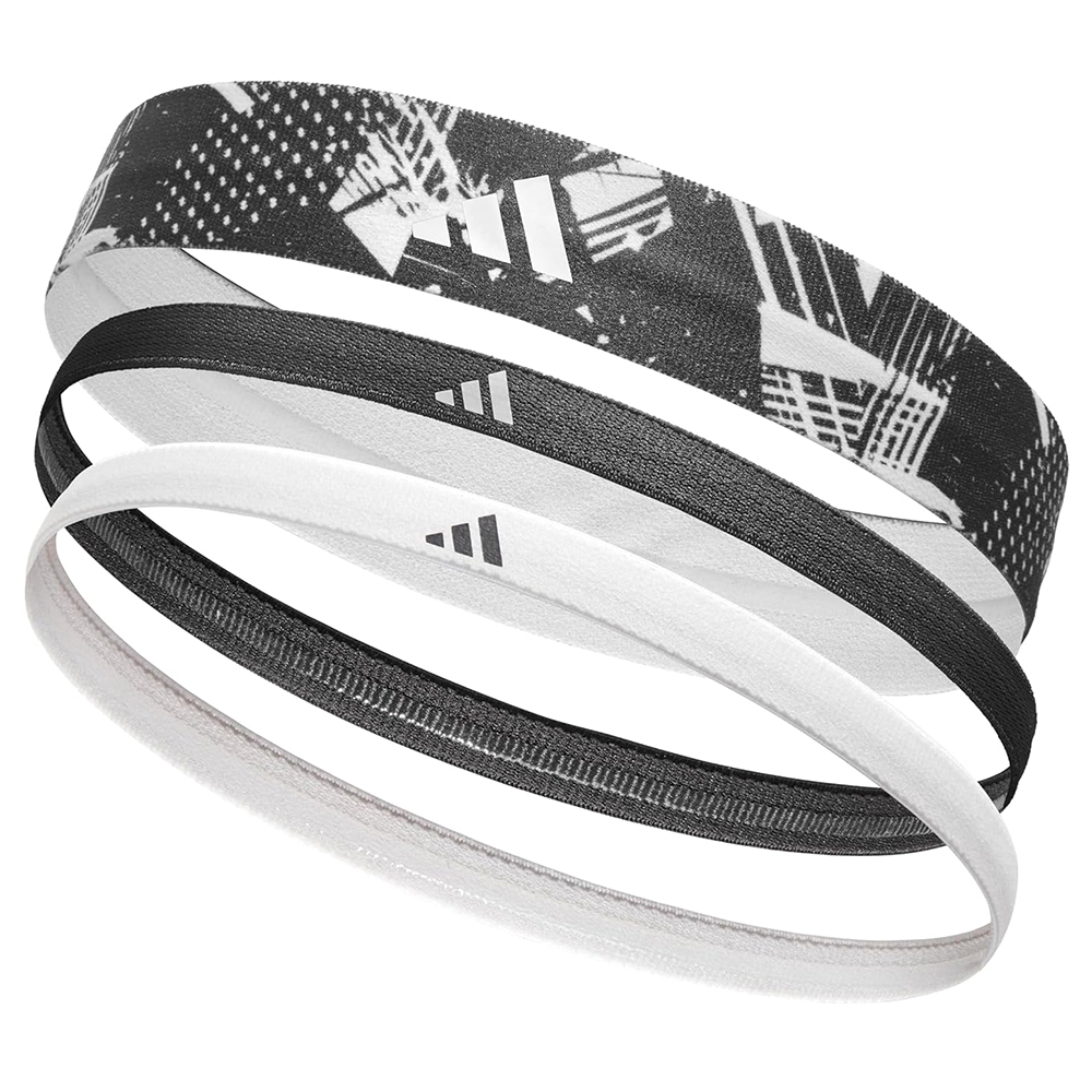 Opaska na głowę Adidas Hairband Graphic 3P - black/white