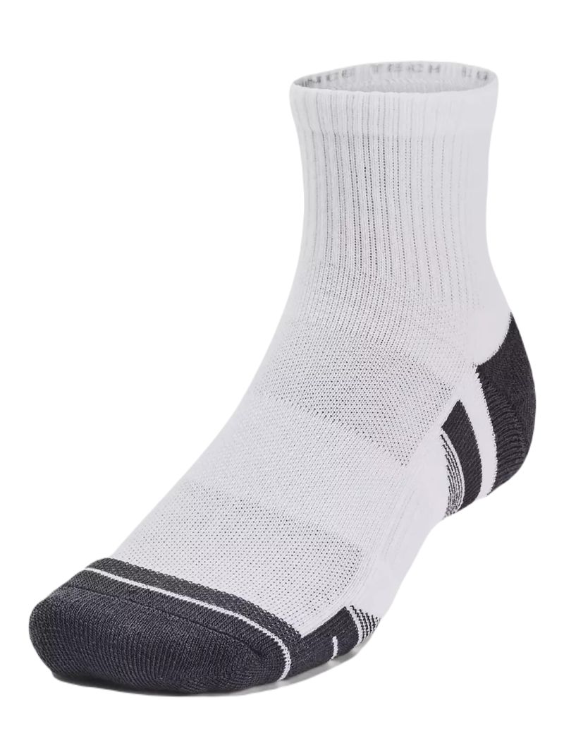 Under Armour Performance Tech Quarter Socks 3-Pack - white/jet gray