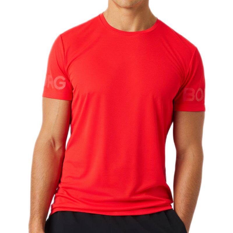 Męski t-shirt Björn Borg Light - flame scarlet
