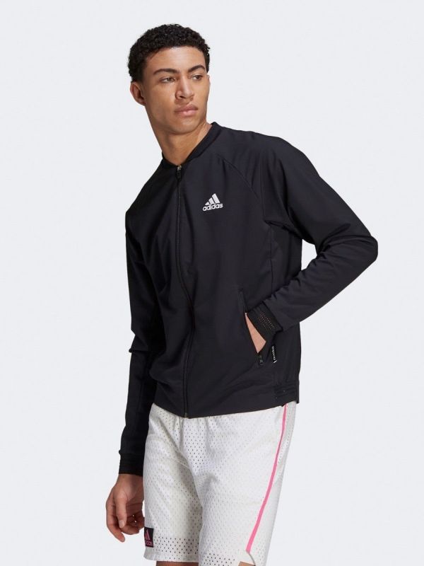 Adidas Stretch Woven Primeblue Jacket M - black/white