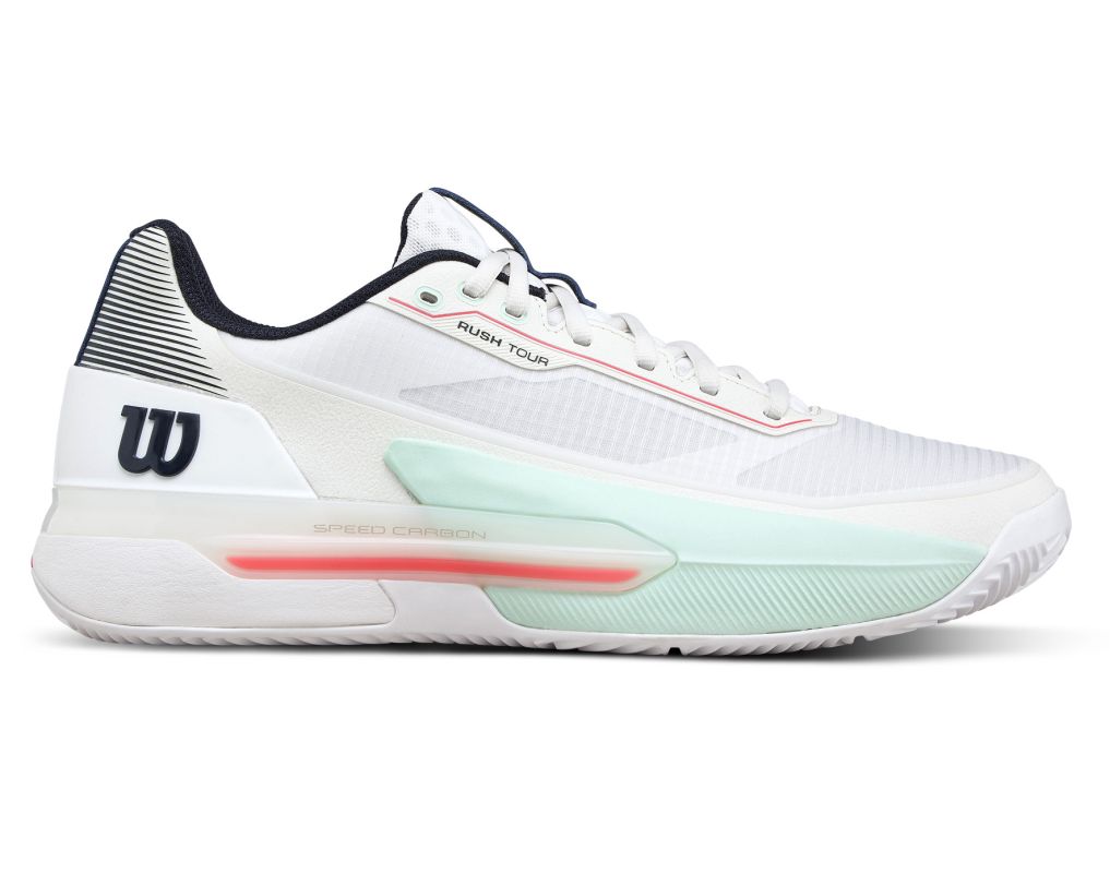 Wilson Rush Tour 5 Clay - white/bay/fiery core Wilson Rush Tour 5 Clay - white/bay/fiery core