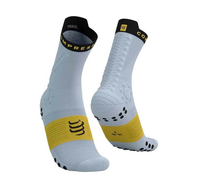 Compressport Pro Racing v4.0 Trail 1P - grey dawn/ceylon yellow