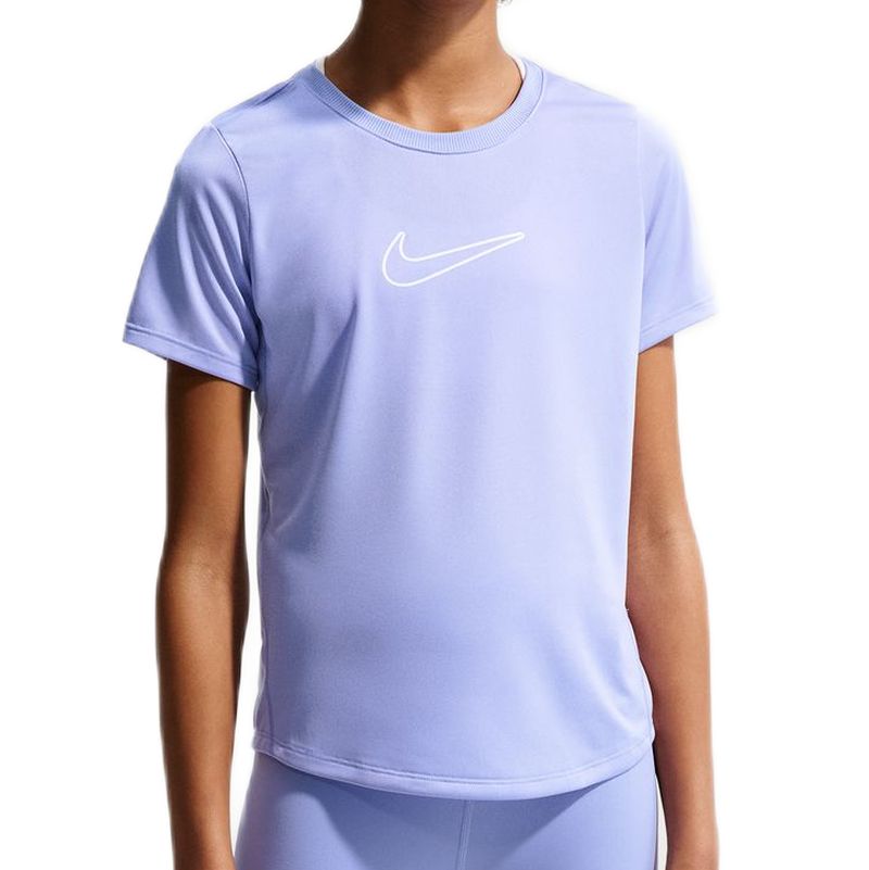 Nike Kids One Fitted Dri-Fit Short Sleeve - light thistle/white