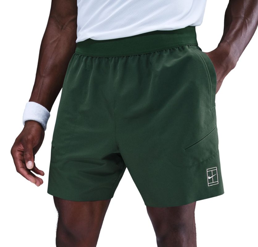 Nike Court Advantage Dri-Fit 6in - fir/white