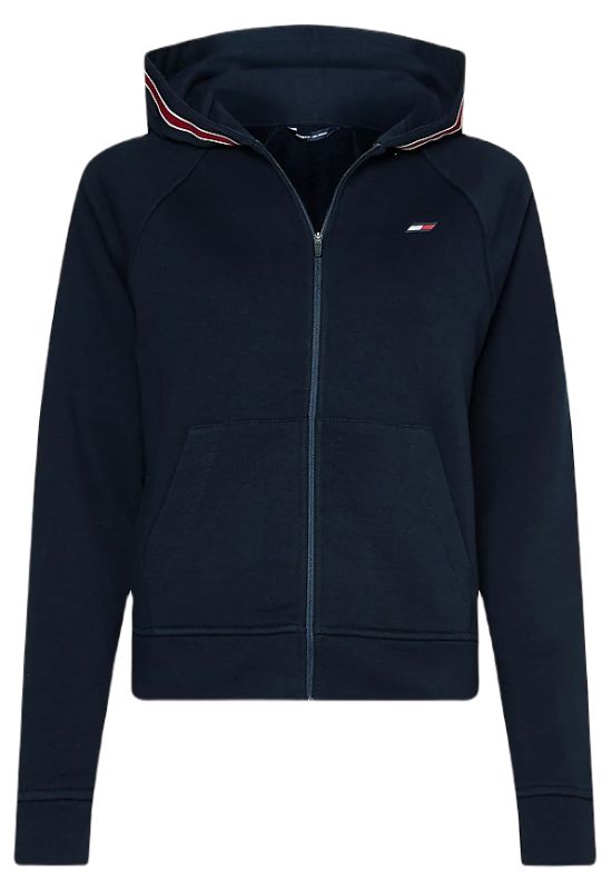 Tommy Hilfiger Regular Tommy Tape Zipper Hoodie - desert sky