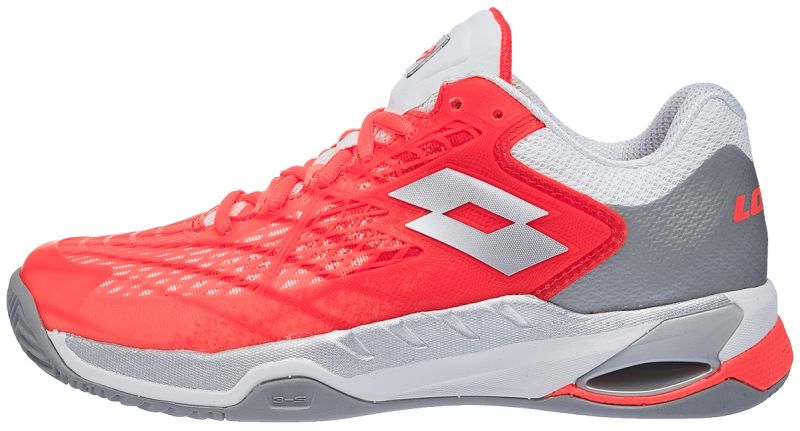 Lotto Mirage 100 Clay W - fiery coral/all white
