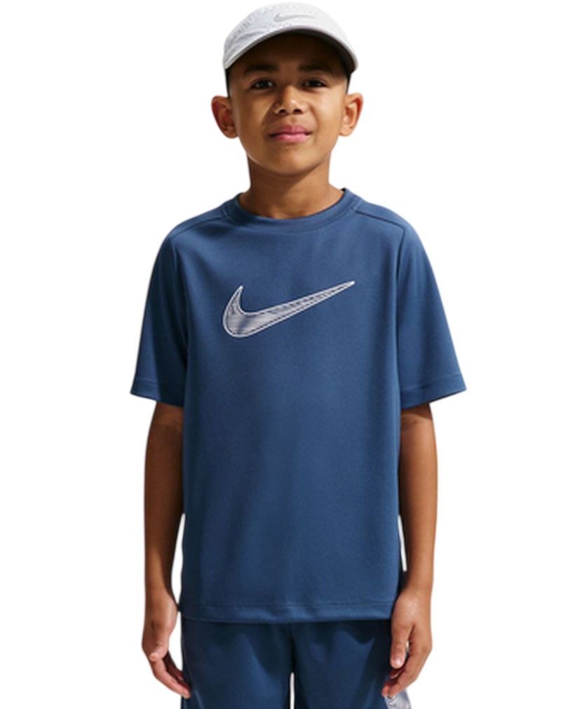 Nike Boys Dri-FIT Multi Short Sleeve - mystic navy/white