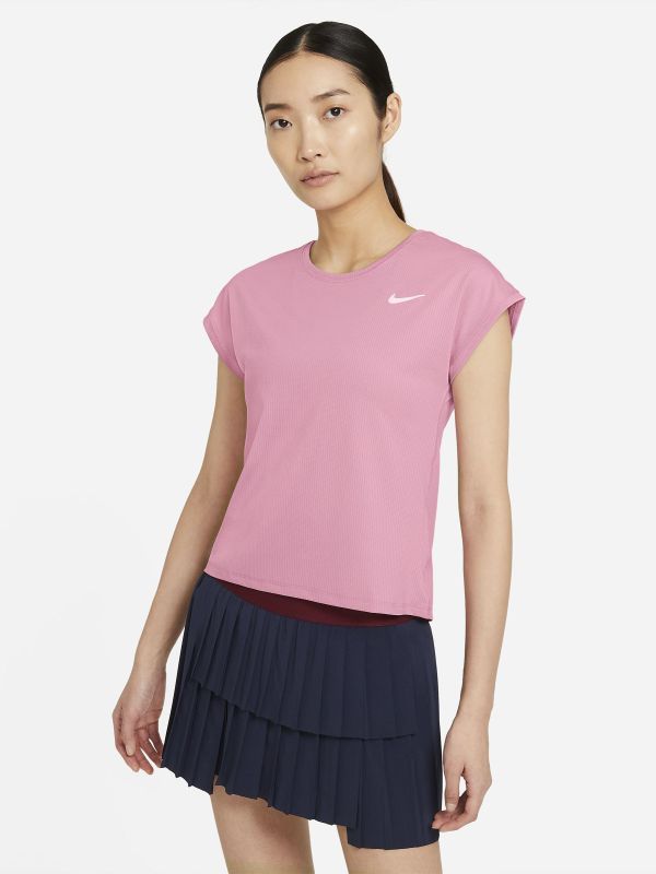 Nike Court Dri-Fit Victory Top SS W - elemental pink/white