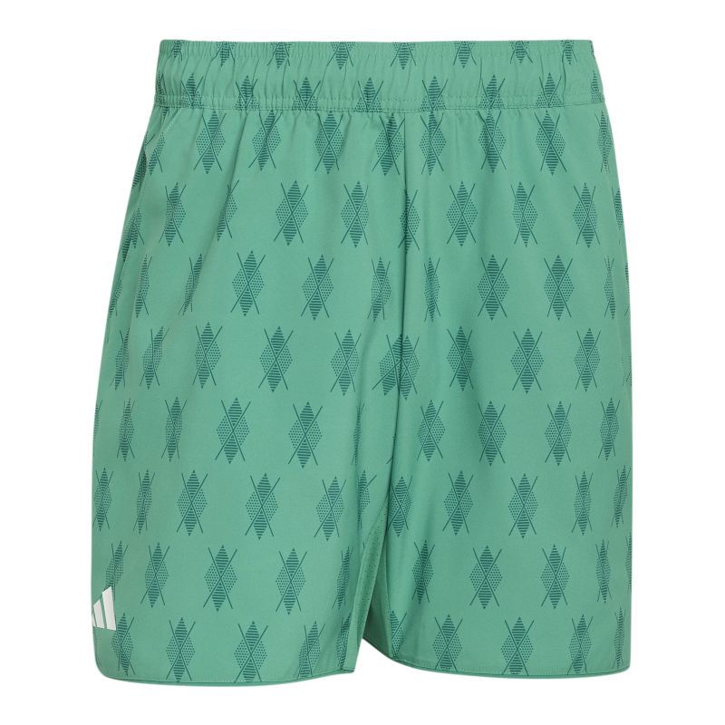 Męskie spodenki tenisowe Adidas Club Tennis Climacool Graphic 7in - semi court green/collegiate green