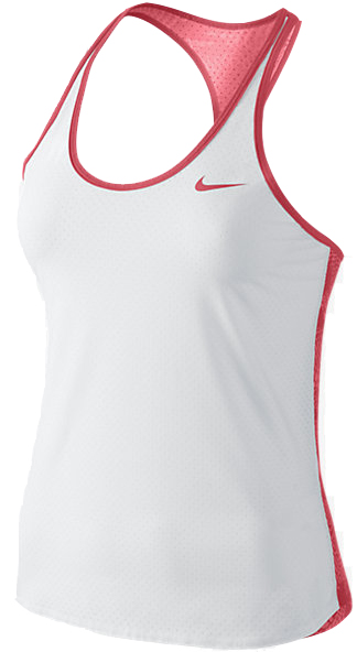 Nike Slam Printed Breathe Tank - white/ember glow