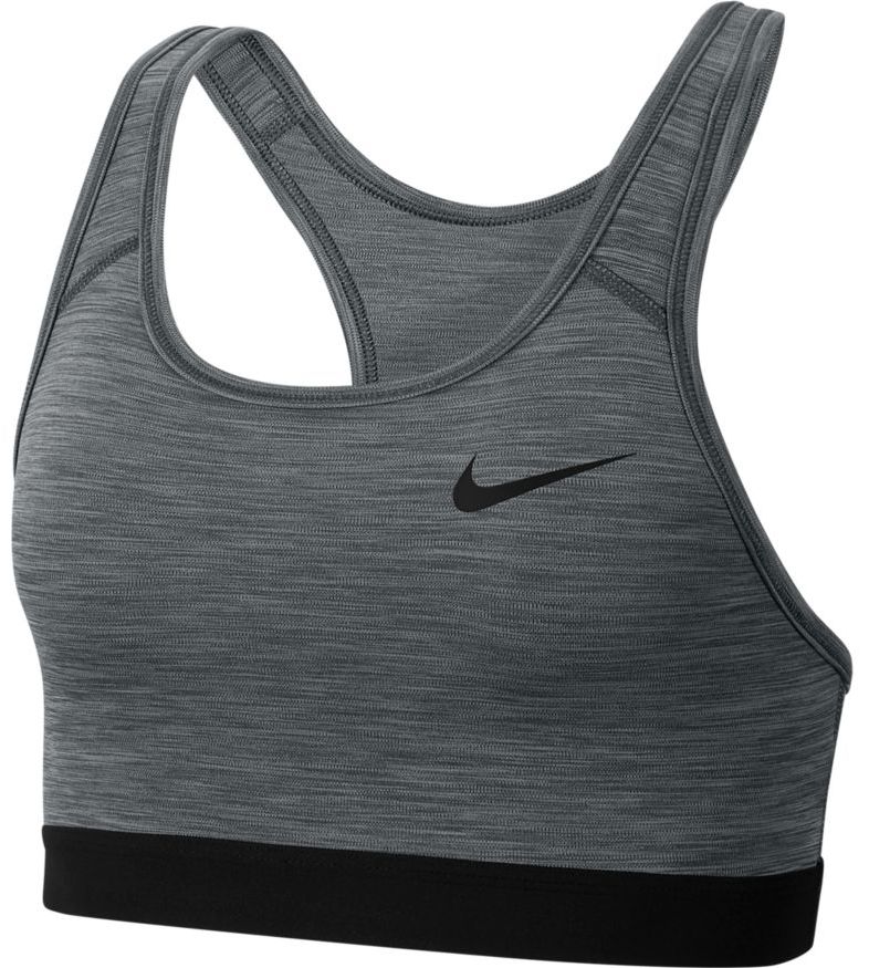 Nike Dri-Fit Swoosh Band Bra Non Pad - smoke grey/htr/black Nike Dri-Fit Swoosh Band Bra Non Pad - smoke grey/htr/black
