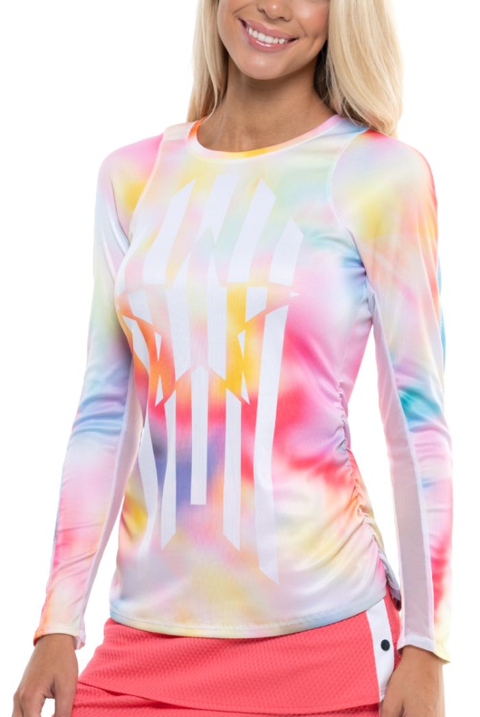 Lucky in Love Techno Tropic Techno Star L/S Women - punch