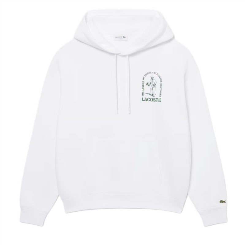 Lacoste Loose Fit Printed - white