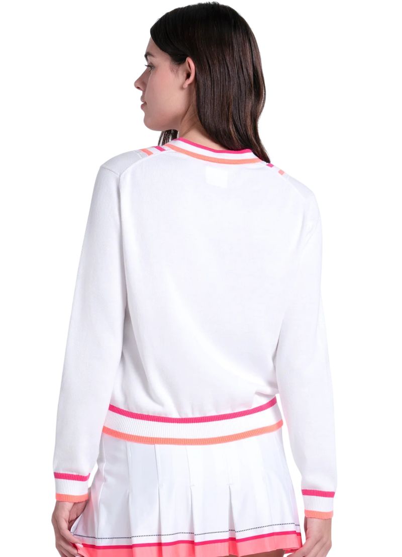 Lucky in Love Victory V-neck - white/pink Lucky in Love Victory V-neck - white/pink