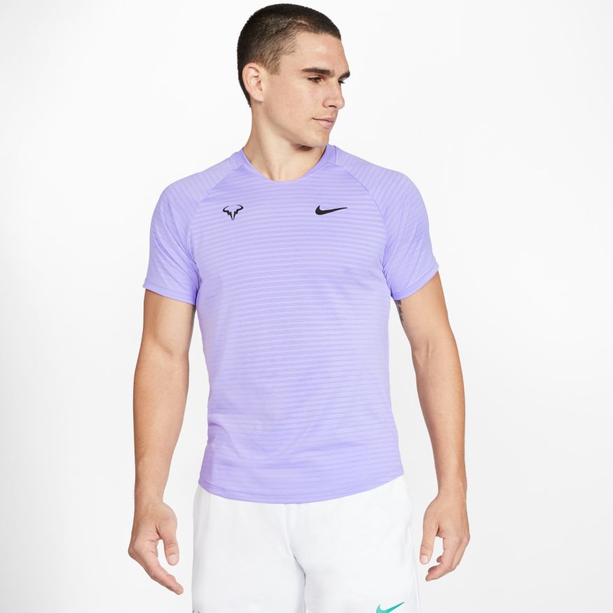 Nike Court Rafa Aeroreact Top SS Slam - purple pulse/black