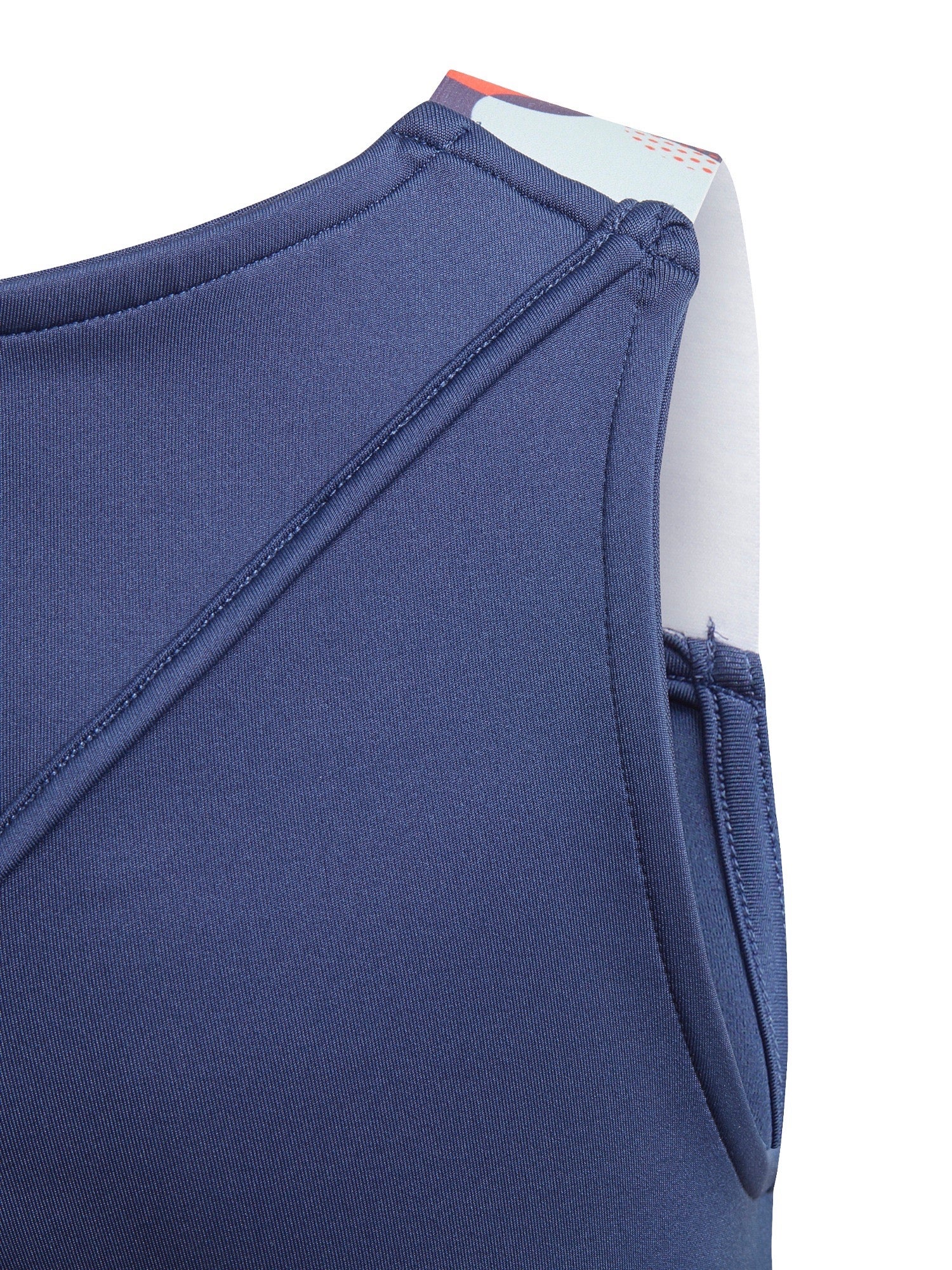 Adidas G Keyhole Tank - tech indigo/shock yellow