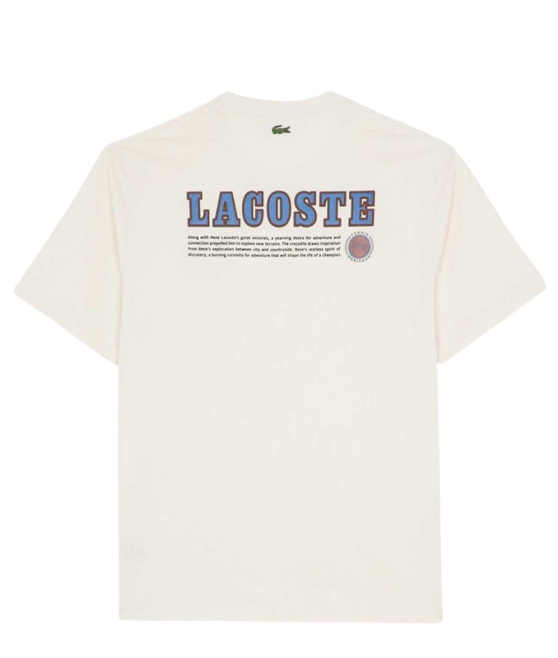 Lacoste Multi Print Jersey - ecru white 